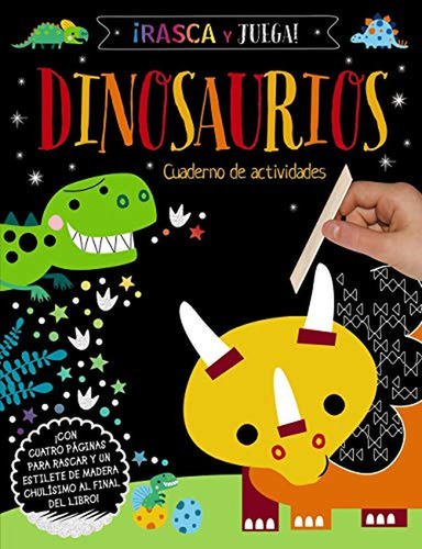 Rasca Y Juega. Dinosaurios - Cuaderno De Actividades, De Vários Autores. Editorial Bruño, Tapa Blanda En Español