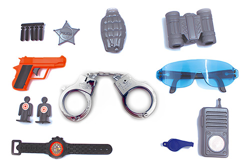 Brinquedo Police Departament Conjunto Dispositivos 14 Peças