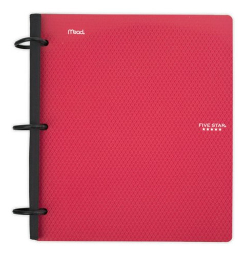 Five Star ® Flex Carpeta Cuaderno Con 60 Hojas Y 5 Separador Color Rojo