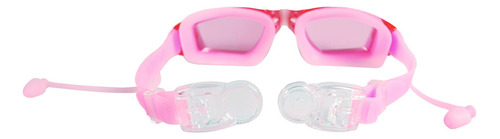 Goggles Natacion Adulto Escualo Matrix Rosa - Incluye Tapon Color Rosa claro
