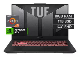 Asus Tuf A17 17 144hz Ryzen 7-7735h 16gb 1tb Ssd Rtx4050 6gb