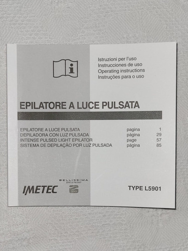 Depiladora Luz Pulsada Bellissima Imetec Zero Ultra Fast Blanco/oro Rosa (Usado)