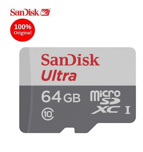 Imagem 5 de 5 de Cartão Micro Sd 64gb Sandisk Classe 10 100mb/s