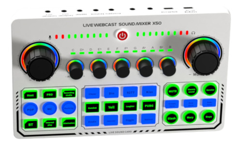 Imagen 2 de 2 de Consola V9 Sonido Mezclador Microfono Condensador Efectos