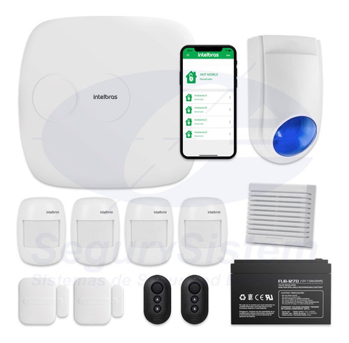 Kit Alarma Domiciliaria Inalámbrica Casa Celular Intelbras