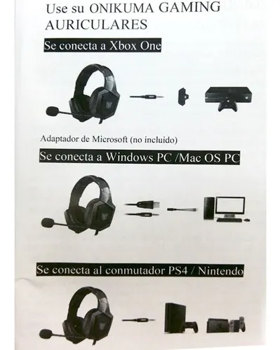 Diadema Gamer Onikuma K8 Flexible 3,5mm Para Pc, Ps4, Xbox