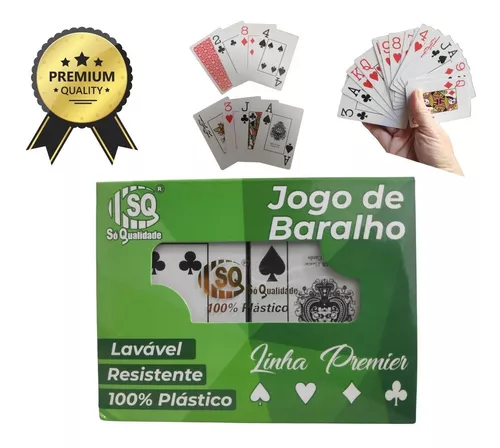 Jogo De Baralho Duplo 100% Plástico Cartas Laváveis - ZEIN - Jogo