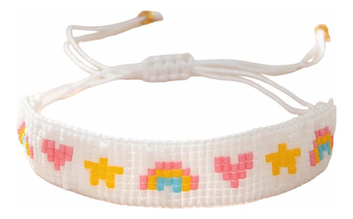 Pulsera Corazon Estrella Arcoiris Miyuki