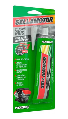 Silicon Gris Alta Temperatura Sellamotor 85gr - Pegatanke 