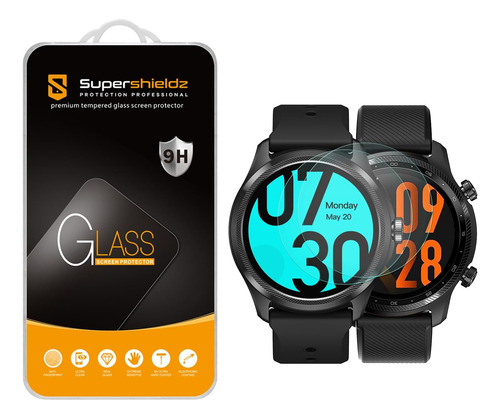 (paquete 2) Supershieldz Diseñado Ticwatch (pro 3 Gps) Sin