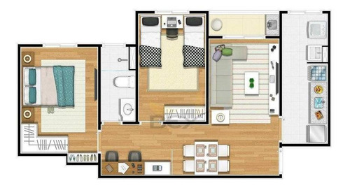 Imagem 16 de 30 de Apartamento De 2 Dormitórios Com 1 Vaga Coberta / Pronto Para Morar 2 Minutos Alphaville R$319.000,00 Reais - Ap0043