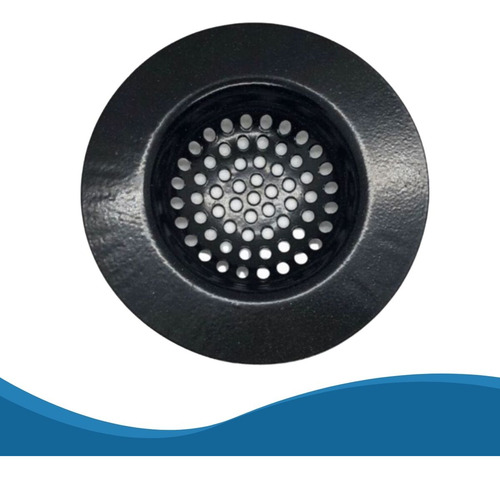 Ralo Para Pia Grande Com Borda Larga 12cm Preto Vuten