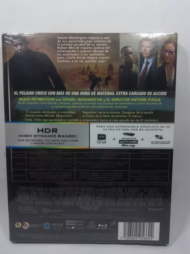 El Justiciero 2 Denzel Washington Pelicula 4k Uhd + Blu-ray Sony 4K Blu-ray