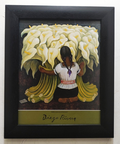 Niña Vendedora De Alcatraces, Diego Rivera Enmarcado 30 X 25