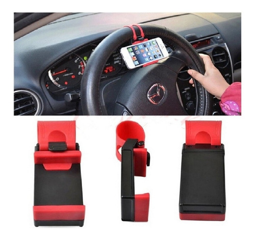 Imagen 6 de 6 de Soporte P/volante Auto Universal Silicona Gps Celular