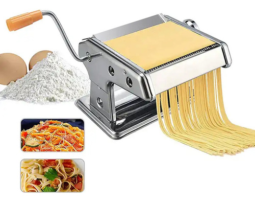 Maquina Faz Massa Macarrão Lasanha Talharim Completa Em Inox Cor Prateado