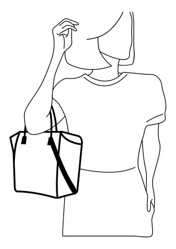 Imagem 6 de 7 de Bolsa Feminina Petite Jolie Preta Nude Média Ombro Shape 03