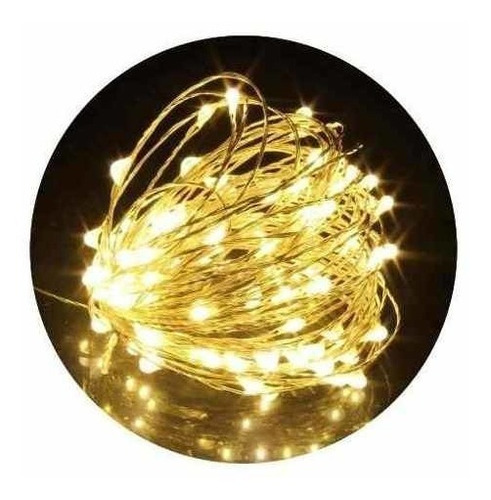 Imagen 2 de 7 de Luces Led Guirnalda Navidad Adorno Calida 50 Metros Boda