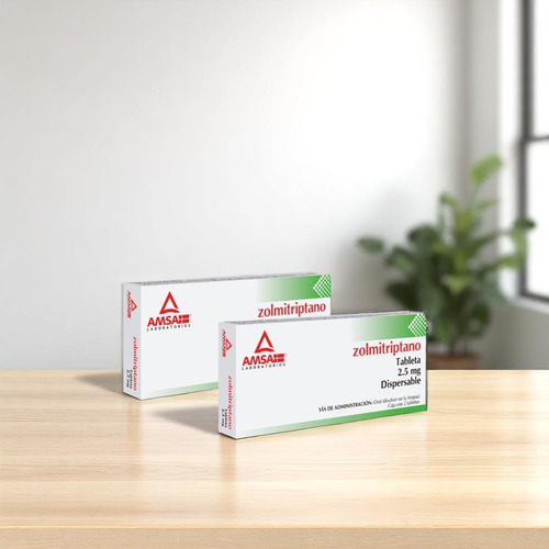 Zolmitriptano 2.5 Mg Pack Con 4 Tabletas Dispersables Amsa