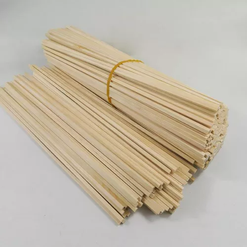 50 piezas de palos de madera sin terminar, palos de madera lisos