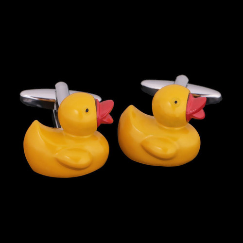 Cute Amarillo Pato Gemelos Moda Moda Camisa Joyería