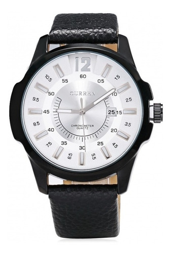 Relógio Masculino Curren Original Com Pulseira De Couro Nota