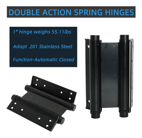 8 Polegadas Black Double Action Spring Dobes, Dobradiças De