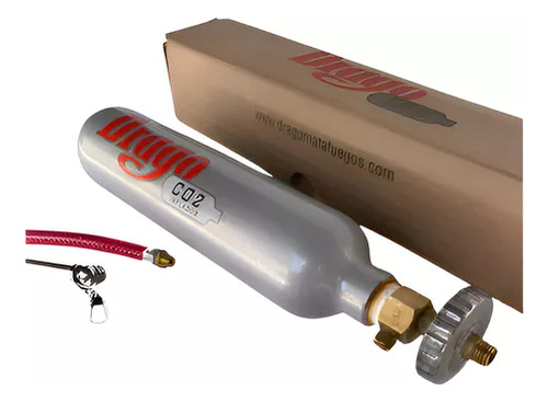 Inflador A Base De Dioxido De Carbono Co2 Drago 350 Gramos Para Ruedas Diseñado Para Auto Camion Moto Ideal Para Casos De Emergencias Incluye Manguera Y Accesorios