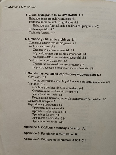 Microsoft Gw-basic Guía Del Usuario 3.2 (Usado)
