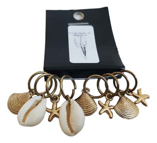 Accesorios Cabello Trenzas Playa Caracoles Dorado