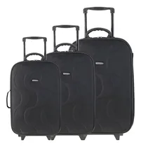 Comprar Kit 1 Mala Viagem Copacabana Preta G + 1 Mala M + 1 Mala P