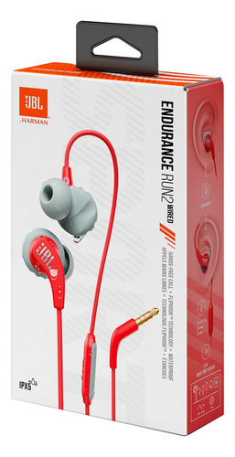 Jbl Endurance Run 2 Wired Red P3 Con Cable