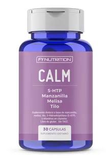 Vitaminas Calm Fynutrition - con 5-HTP, Hierbas y Vitaminas - Mejor sueño y estado de ánimo