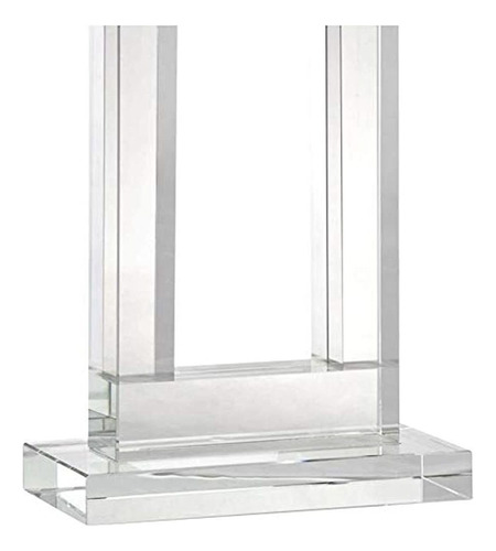 Lámpara De Mesa Moderna, Cristal Transparente, Caja Blanca