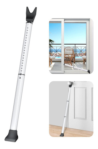 Barra De Seguridad Ajustable Para Puertas Y Patios Blanco