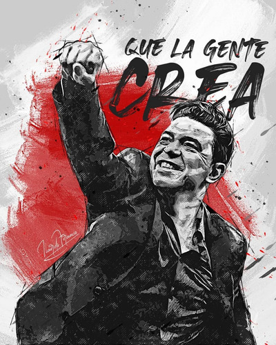 Cuadro River Plate 40x50 Enzo Perez Copa Libertadores 2018