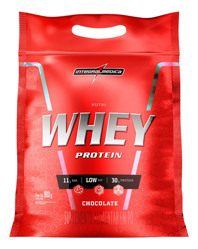 Nutri Whey 900g Refil - Integralmedica - Chocolate