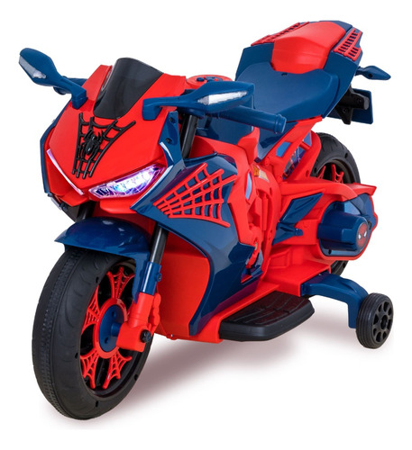 Moto Eléctrica Spiderman P Niño 2a6 C Sonido Luz Recargable