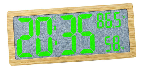 Reloj De Pared Digital Con Marco De Bambú, De 14 Estilo B