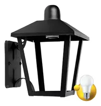Comprar Aplique Pared Led Farol Colonial F140 Luz Exterior + Lampara