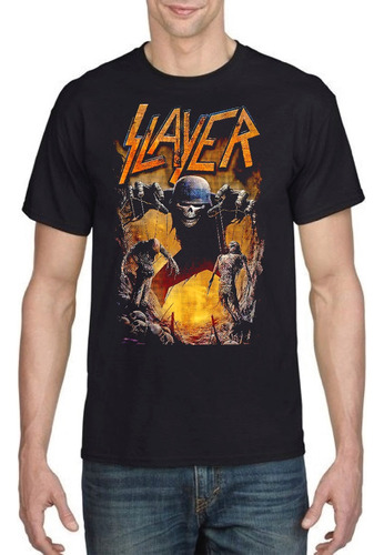 Polera Slayer Banda Thrash Metal Algodón Unisex Xxl Xxxl