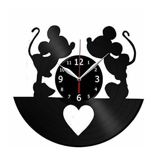Reloj Corte Laser 4307 Amor Mickey Minnie Mouse Corazon