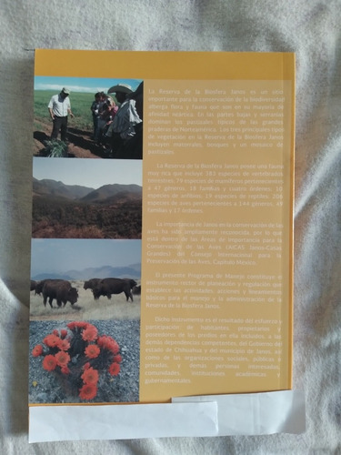 Libro Programa De Manejo Reserva De La Biosfera Janos (Usado)