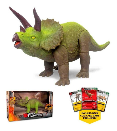 Dinossauro Triceratops Jurassic Mielle Verde - B315