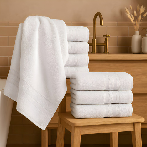 Kit 5 Toalhas Banho Gigante Grossa Hotel Luxo 75x150cm 480g Branco