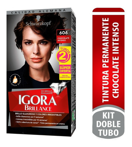  Tinte Cabello Igora Brillance Permanente Tono 606 chocolate Intenso