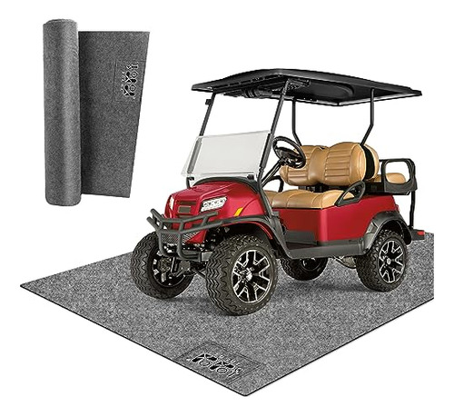 Golf Cart Premium Garage Floor Mat-waterproof Anti-slip...