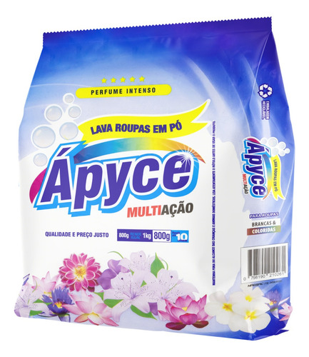 Sabão Em Pó Ápyce Multiação Roupas Brancas E Coloridas Perfu