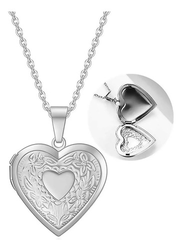 Collar Relicario Locket Portafoto Camafeo + Caja