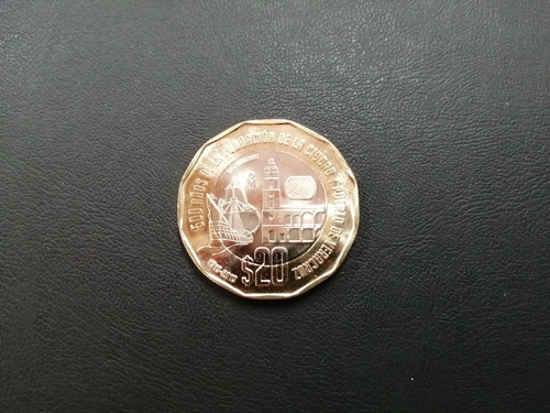 Moneda $20, 500 Años De La Fundación De Veracruz, Unc